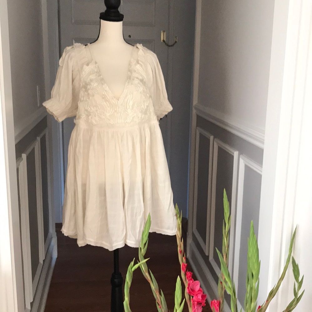Free People White Mini Dress size M